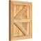 Ekena Millwork Framed Board-n-Batten Shutters w/Z-Bar, Rough Sawn Western Red Cedar, 16 1/8W x 20H, PR RBF06Z16X020RWR - alternate 3